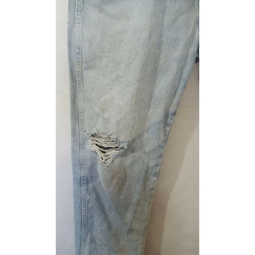 Thrashed Destroyed Faded Wrangler Jeans Size 36 x 38 Trashed Holes Stained - Picture 4 of 10